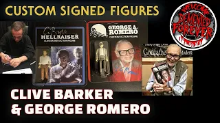 Custom Signed George Romero & Clive Barker Figures