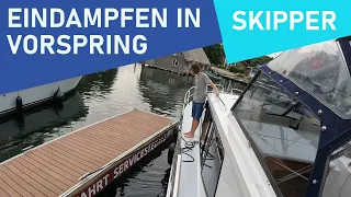 Skippertipps 2024: Eindampfen in eine Vorspring | Anlegen an einen Steg (z.B. bei ablandigem Wind)