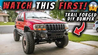 Installing Trail Forged DIY High Clearance Front Bumper on Paul's Jeep WJ Grand Cherokee