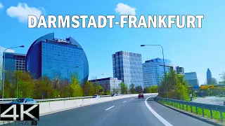 20 Minutes Darmstadt To Frankfurt Driving On Autobahn | AllAround 4K 60fps Virtual Drive Tour