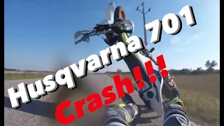 Husqvarna 701 Supermoto Wheelie and Crash - Perec az új motorommal