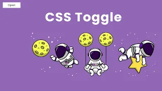 How to make pure css toggle menu button - CSS Toggle