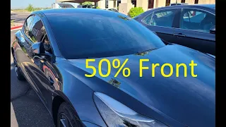 50% front windshield tint. Day | Night | exterior view - should you do it?