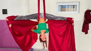 Воздушная гимнастика: КАК СДЕЛАТЬ БАБОЧКУ? Aerial Silks Tutorial