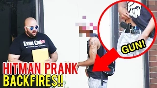 Hitman Prank Backfires!! (GUN PULLED!) - Tom Mabe Pranks