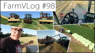 FarmVLOG#98: ENDLICH 2. SCHNITT und GERSTE DRESCHEN / Domis Tipps für perfekte Rundballen