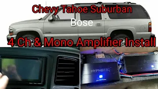 How to CHEVY Tahoe Suburban Yukon Bose 4 Channels Amplifier install and subwoofer