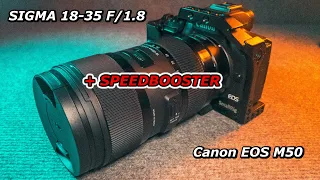 Sigma 18-35mm F/1.8 DC HSM Art on Canon EOS M50 with a speedbooster!