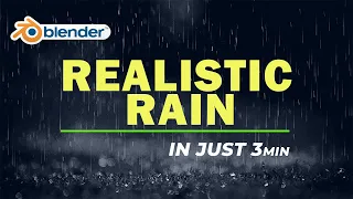 Beginner Tutorial to make Realistic Rain in Blender. Blender 3D Beginner Tutorial.