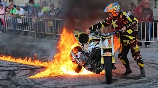 Paulo Martinho | Moto Freestyle | Quemando Rueda [Burnout] | [ Tire 1000 degree ] | BOTICAS