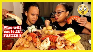 SEAFOOD OLYMPICS SEXTATHALON WITH MY WIFE? | SEAFOOD BOIL CHALLENGE!