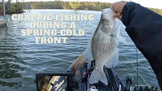 Crappie Fishing during a Spring Cold front | Clarks Hill Lake