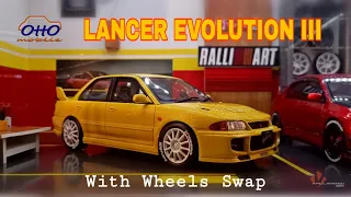 1:18 Otto Mobile Lancer Evolution III with Wheels Swap