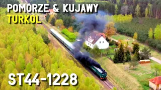 Zielonym "Gagarinem" po Pomorzu i Kujawach! ST44-1228 TURKOL // ST44-1228 (M62) special train TURKOL