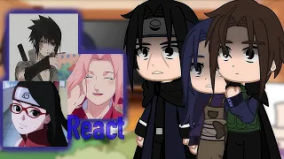 (рус/eng)Uchiha family react to Sasuke+Sakura and Sarada gacha club