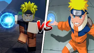 Chakra Battlegrounds vs Anime comparison (NARUTO)