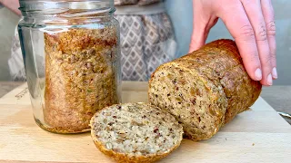 Quick oatmeal bread in a jar! WITHOUT white flour and WITHOUT yeast!