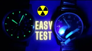 Radium or Tritium? Easy flashlight test you can do at home on Radioactive watch. Is it Radium watch?