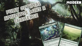 Fully Optimal Amuletos WINS A CHALLENGE | OTJ Amulet Titan | Modern Challenge | MTGO