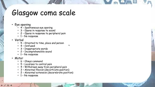 Glasgow coma scale