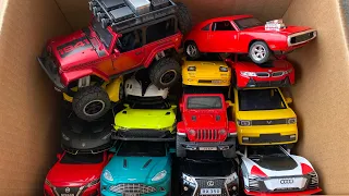 Collecting Box full of Cars, Jeep Dodge Chargers BMW Mazda Mini Ev