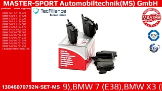 13046070792N-SET-MS | BRAKE PADS | Master-Sport-Automobiltechnik (MS) GmbH