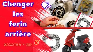 🔥TUTO🔥N⁹⁹🔥COMMENT CHANGER LES MÂCHOIRES DE FREIN ARRIÈRE DE SCOOTER PIAGGIO ZIP 2 TEMPS