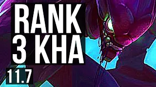 KHA'ZIX vs ELISE (JUNGLE) | Rank 3 Kha, 11/2/9, Legendary | BR Challenger | v11.7