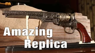 Black Powder Outlaw Revolver Replica with Stand
