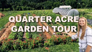 July Garden Tour! Growing a Years Supply of Food on a 1/4 acre