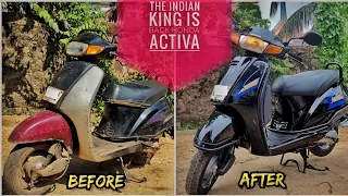 The indian Scooter king 2004 model Honda activa 100cc complete restoration || Diy ||