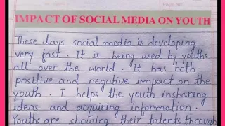 Paragraph on Impact of social media on youth– English essay writing.