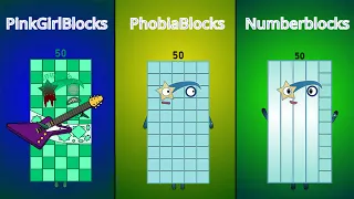 PinkGirlBlocks And Phobiablocks VS Numberblocks Band (1-50) S1 | Numberblocks Music Video 2024!