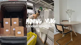 London moving vlog ep.1 | un-making over my flat, IKEA & MUJI shop & furniture build