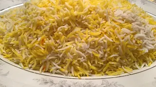 Saffron rice with the name of saffron chelo ❤️برنج زعفرانی با نام چلو زعفرانی و پلو زعفرانی