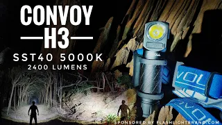 Convoy H3, SST40 5000k, 2400 lumens & Comparison with Convoy H1, H2, and Sofirn HS40