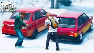 РЕАЛЬНАЯ ЖИЗНЬ В GTA 5 - ПОДОЖГЛИ МАШИНЫ ДЕРЕВЕНСКИМ ПАРНЯМ! 🌊ВОТЕР