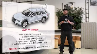 AUTORIZÁK NEVÍ NEBO NEPOVÍ?! Audi A4 B9 2.0 TDi DEUA 2016 – P204F – SCR/AdBlue - FAULT