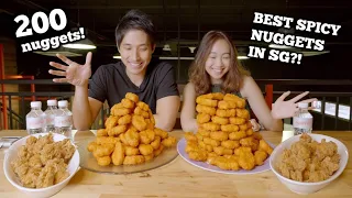 200 SPICY NUGGETS CHALLENGE ft Megan Chia! | BEST Spicy Nuggets in Singapore! | GIVEAWAY At The End!