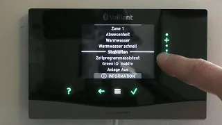 Bedienung und Einstellung der Regelung sensoComfort in Verbindung mit aroTHERM von Vaillant