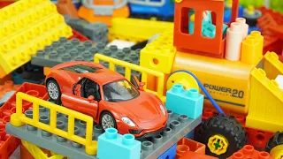 Satisfying the building blocks Science ASMR How to Build a Car Transport Truck Porsche