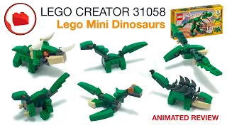 Lego Mini MOC Dinosaurs Kids - Alternative Builds Review - Lego Creator 31058 3in1