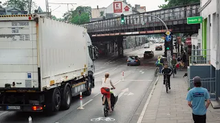 Popup-Bikelane Hamburg, Stresemannstraße