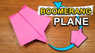 How To Make a Paper Boomerang Airplane | Really Flies Back!