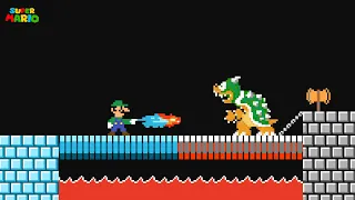 Cat Mario : If Luigi touches Everything it Turns into ICE  in Super Mario Bros. ? | Game Animation