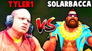 Tyler1 faces against Solarbacca's Gangplank..