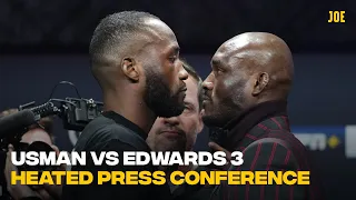 Leon Edwards vs Kamaru Usman Get Heated At UFC 286 Press Conference