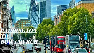 Sunday LONDON 4K BUS 205 Ride from Paddington to Bow Church Join me