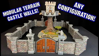 Modular Castle Wall Terrain for D&D