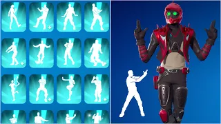 ALL FORTNITE ICON SERIES & NEW TIKTOK EMOTES! (DRAKON STEEL RIDER)